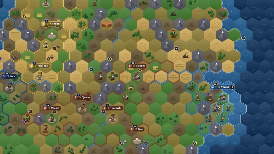 Epoch: a continent of rival empires, their borders and roads